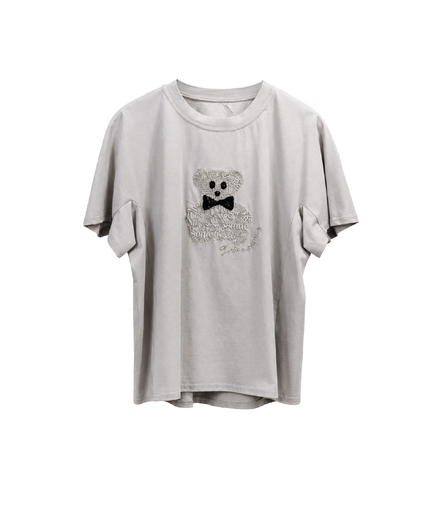 エンブロイダリーベア プリントTシャツ