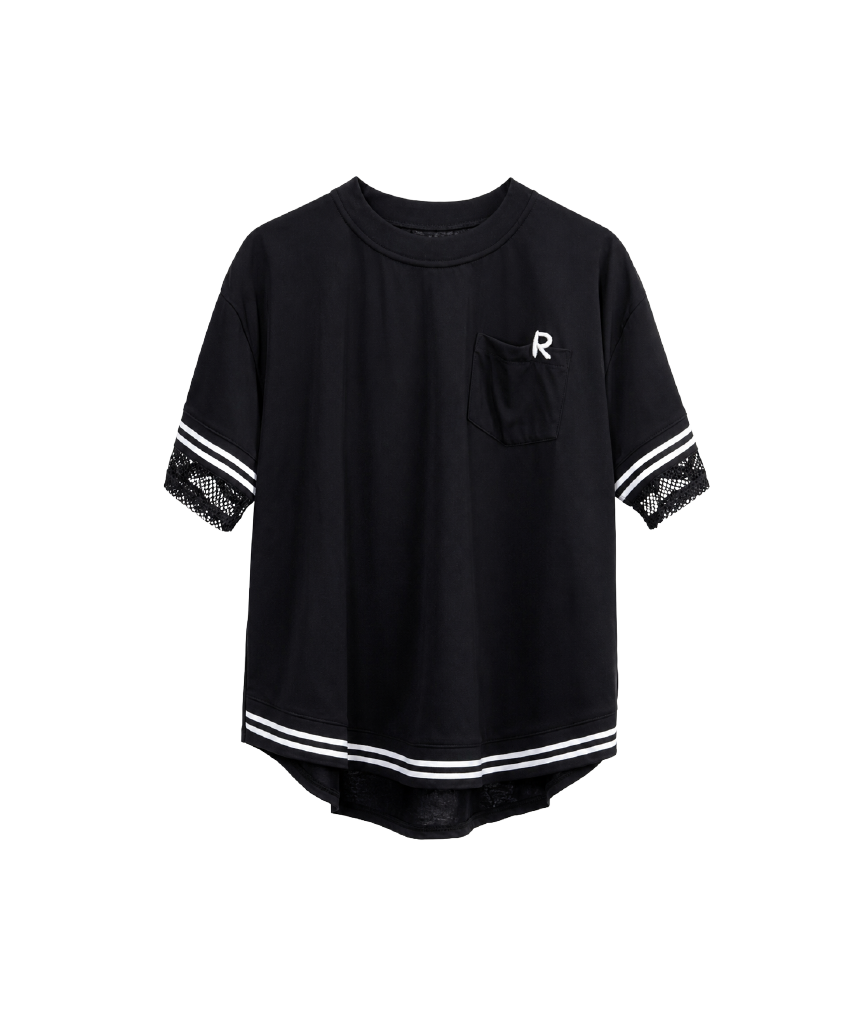 ラインアクセント ロゴTシャツ