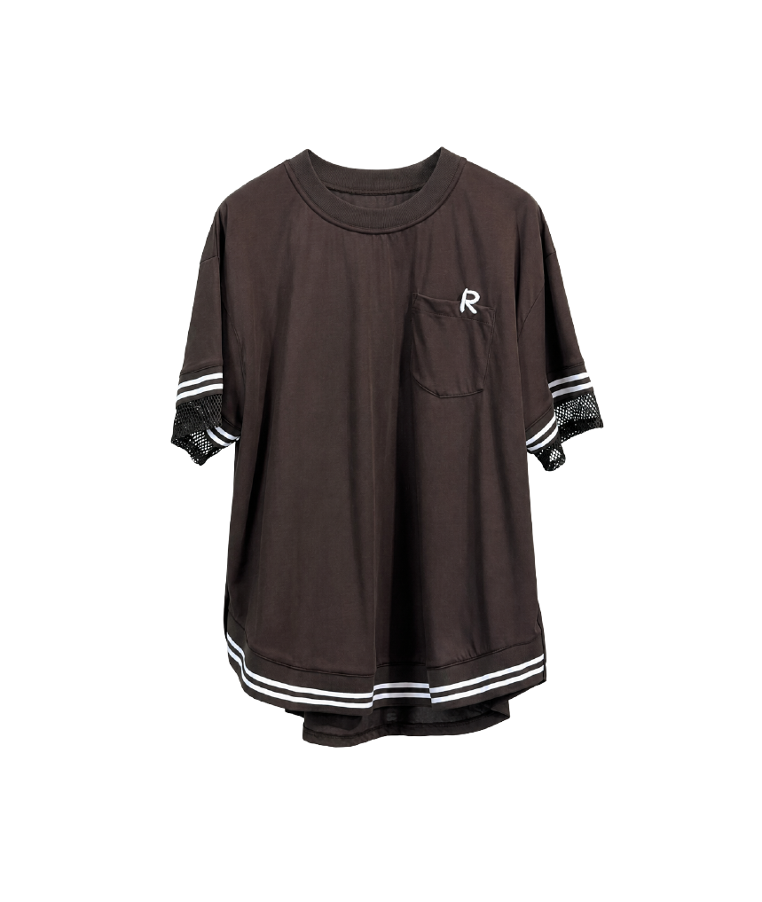 ラインアクセント ロゴTシャツ