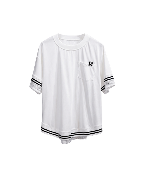 ラインアクセント ロゴTシャツ