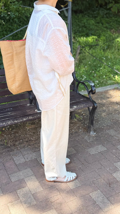リネンブレンドイージーパンツ
