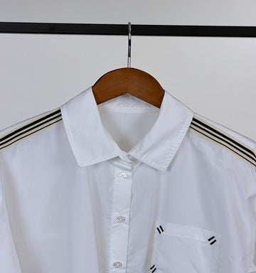 ラインアクセントドロストシャツ
