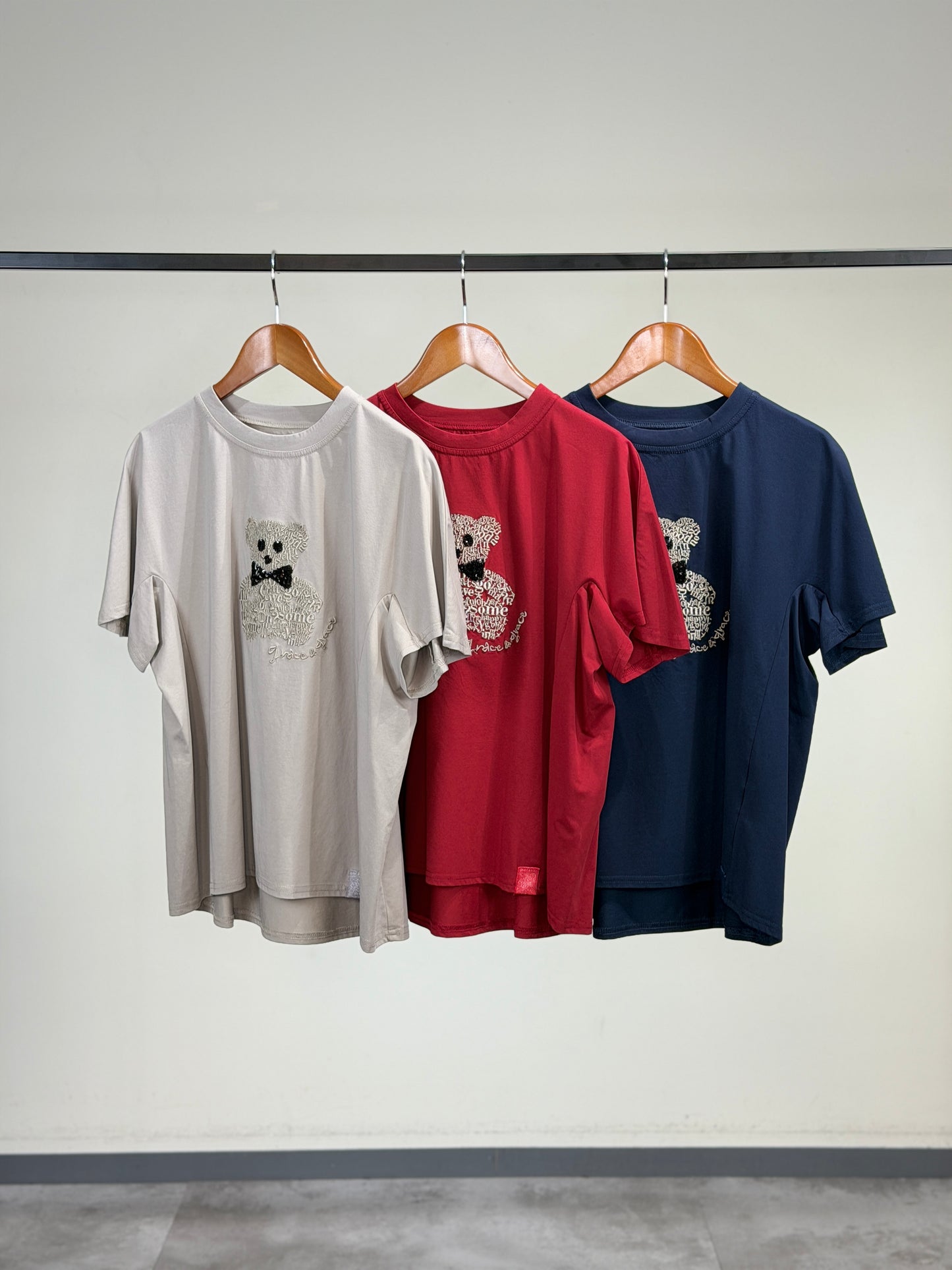 エンブロイダリーベア プリントTシャツ