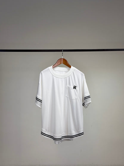 ラインアクセント ロゴTシャツ