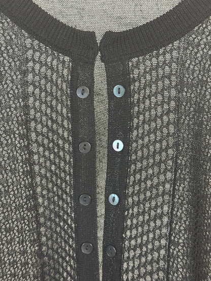 メッシュレース ニットカーディガン
