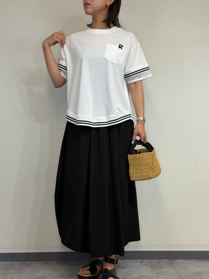 ラインアクセント ロゴTシャツ