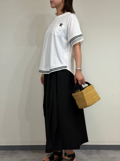 ラインアクセント ロゴTシャツ