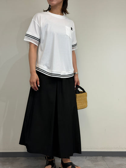 ラインアクセント ロゴTシャツ