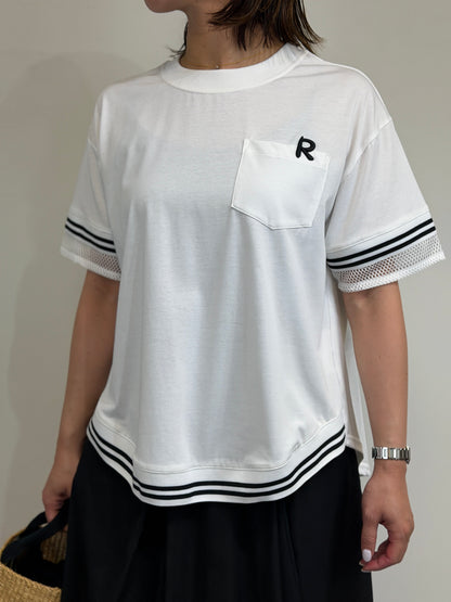 ラインアクセント ロゴTシャツ