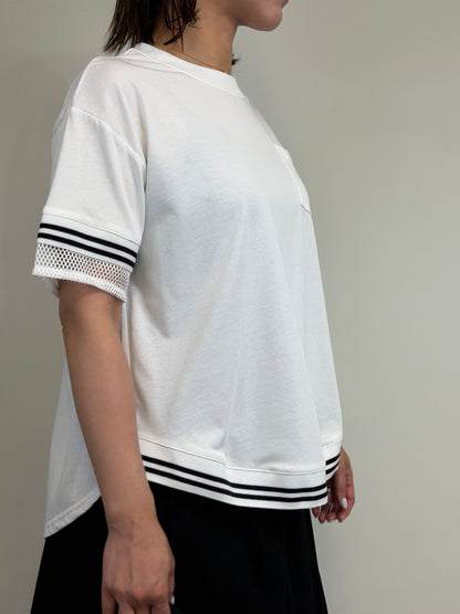 ラインアクセント ロゴTシャツ