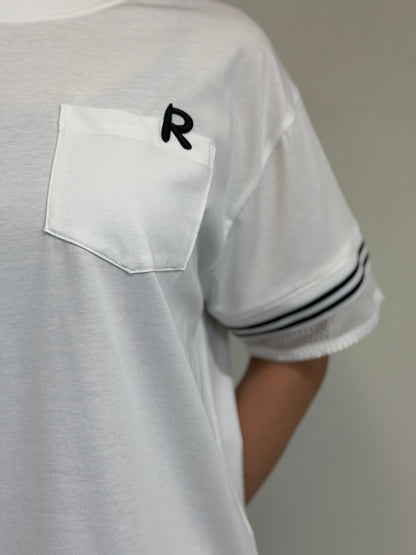 ラインアクセント ロゴTシャツ